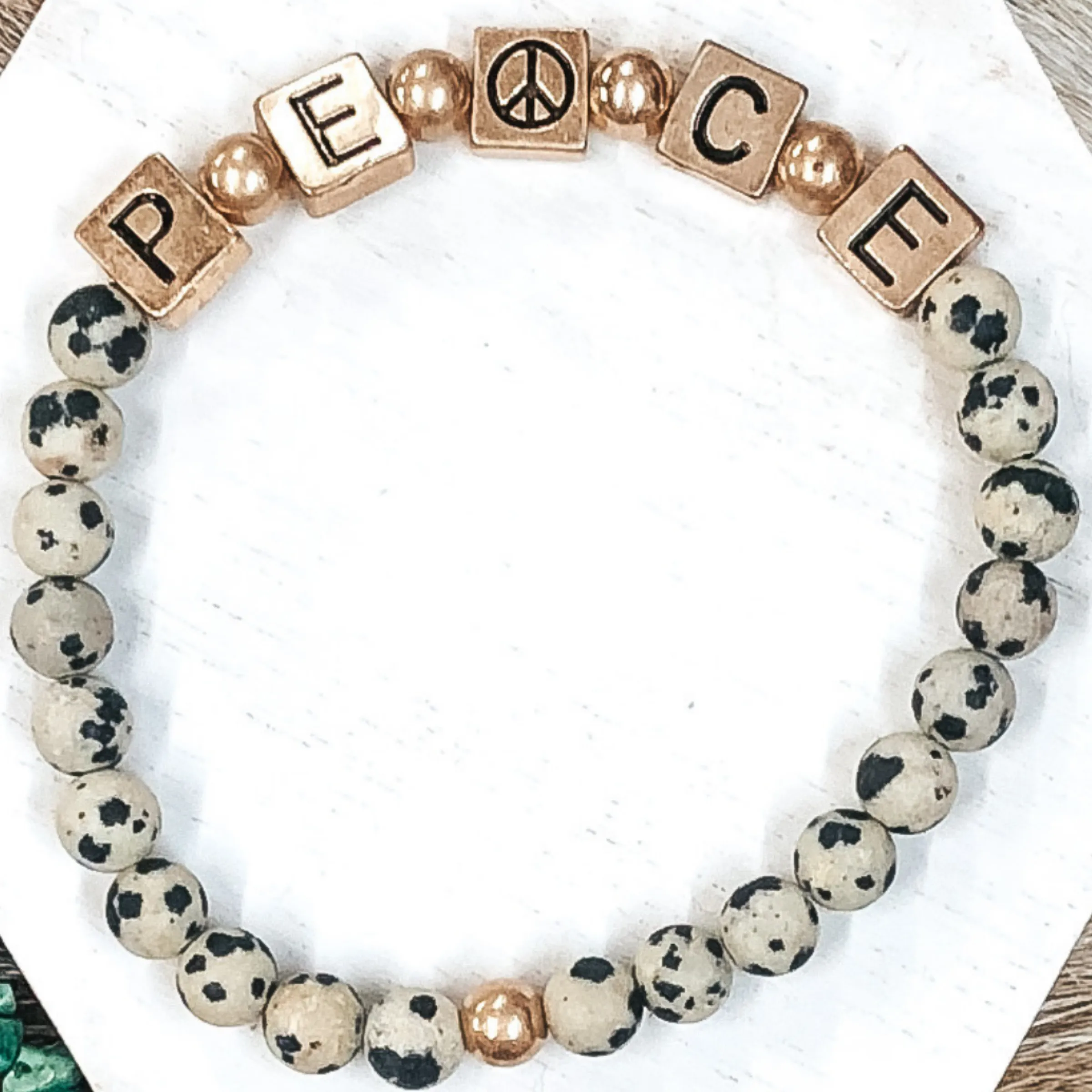 Inner Peace Bracelet in Ivory/Black