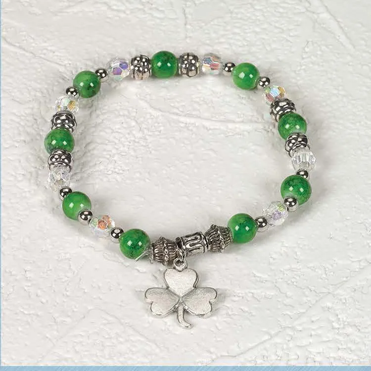 Irish- Italian Stretch Bracelet with Prayer Card - Pack of 4