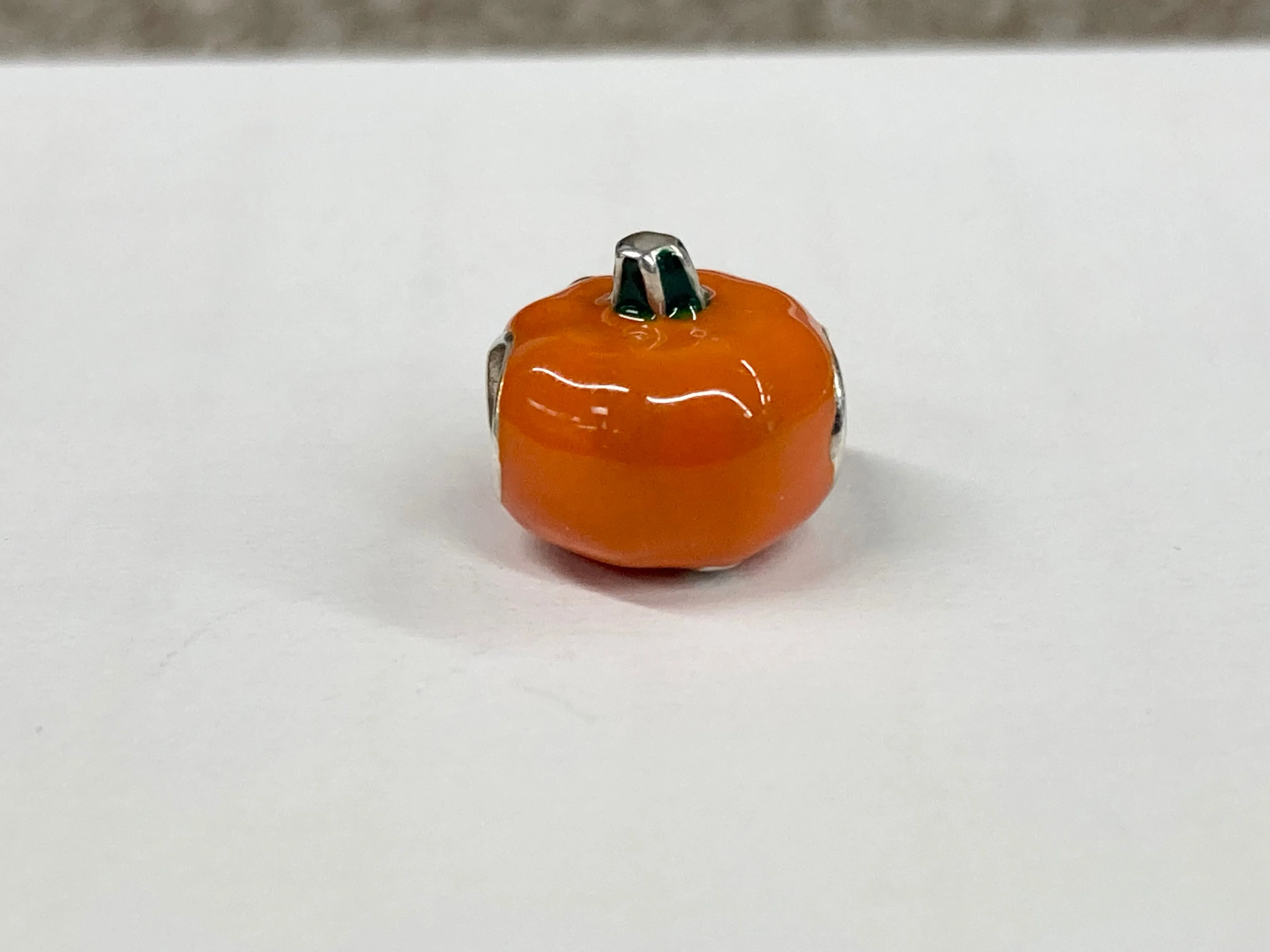 Jack O Lantern Silver Bead