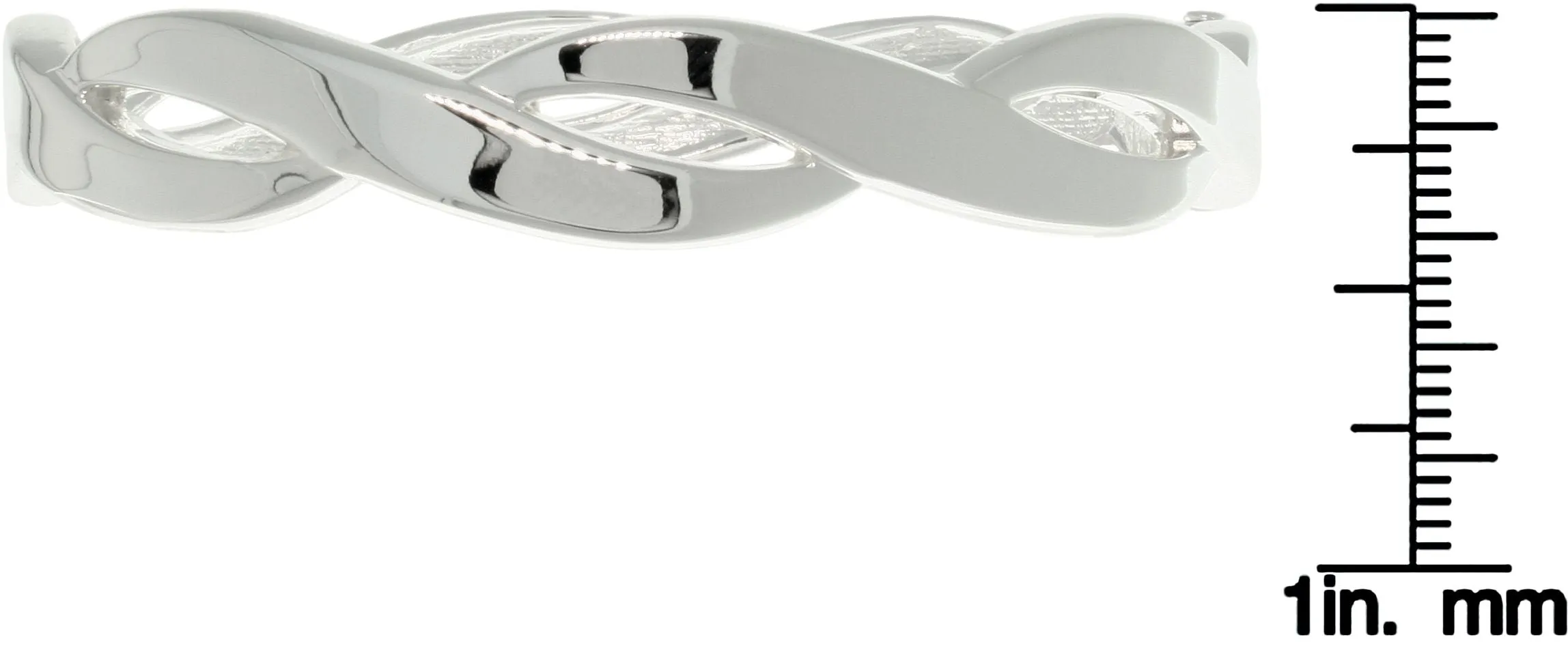 Jewelry Trends Silver-plated Brass Elegant Weaved Bangle Bracelet