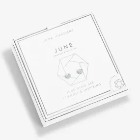 June Birthstone Boxed Earrings 5533