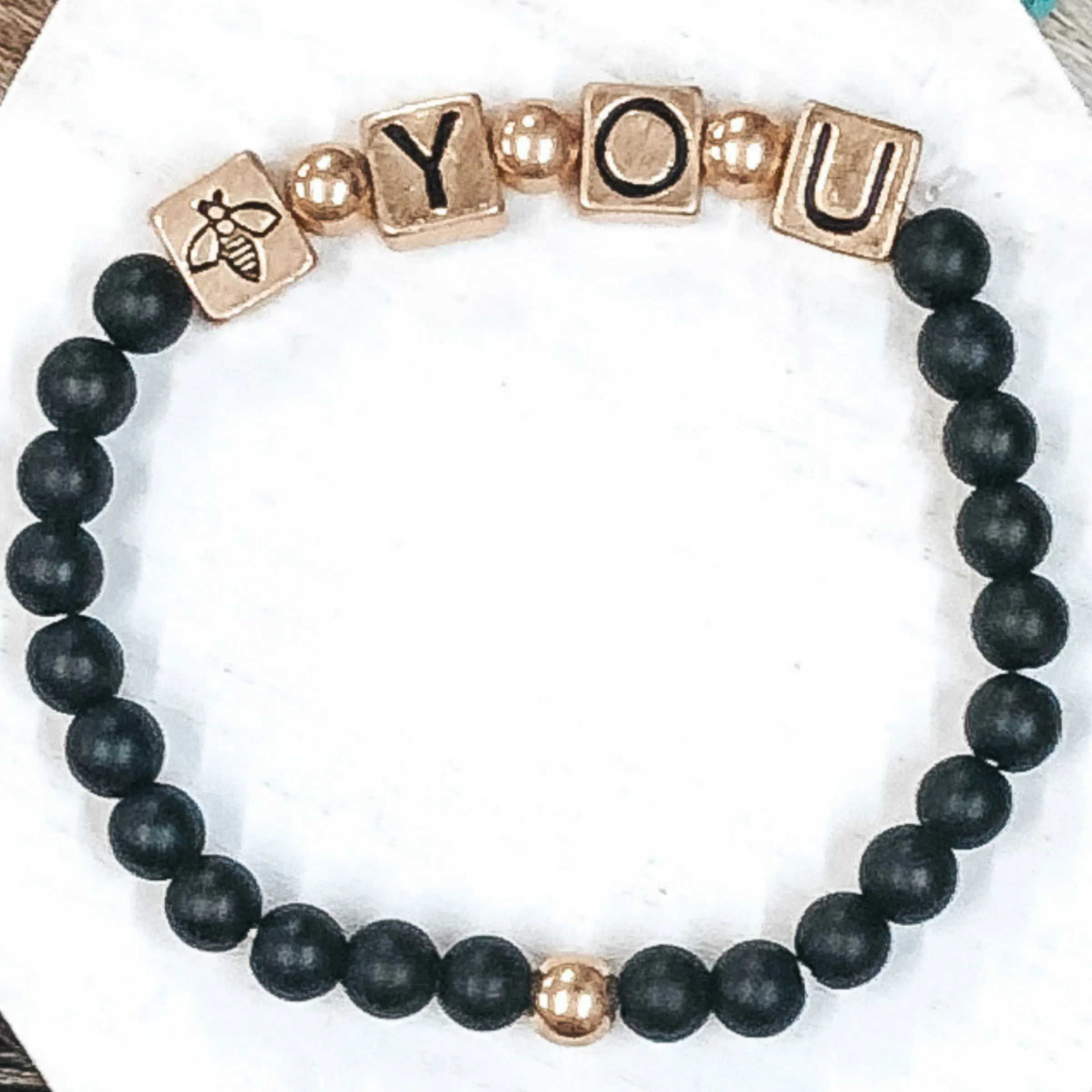Just Bee You Bracelet in Black