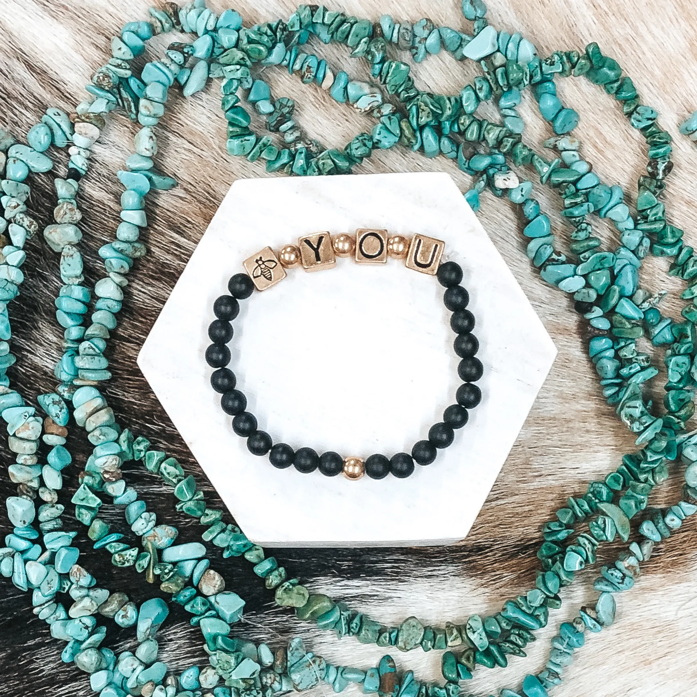 Just Bee You Bracelet in Black