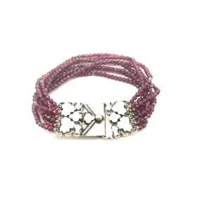 Kara Garnet and Pyrite Bracelet, Sterling Silver