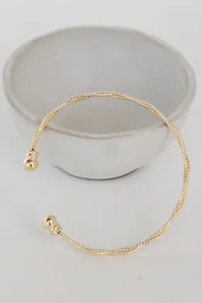 Kate Gold Twisted Cuff Bracelet