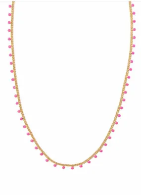 Kelsey Strand Necklace Gold Pink Enamel by Kendra Scott