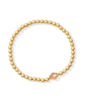 Kendra Scott Abbie Beaded Stretch Bracelet - Gold & Azalea Illusion
