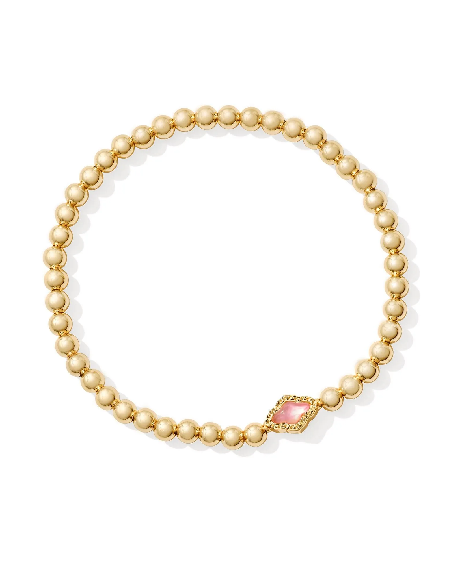 Kendra Scott Abbie Beaded Stretch Bracelet - Gold & Azalea Illusion