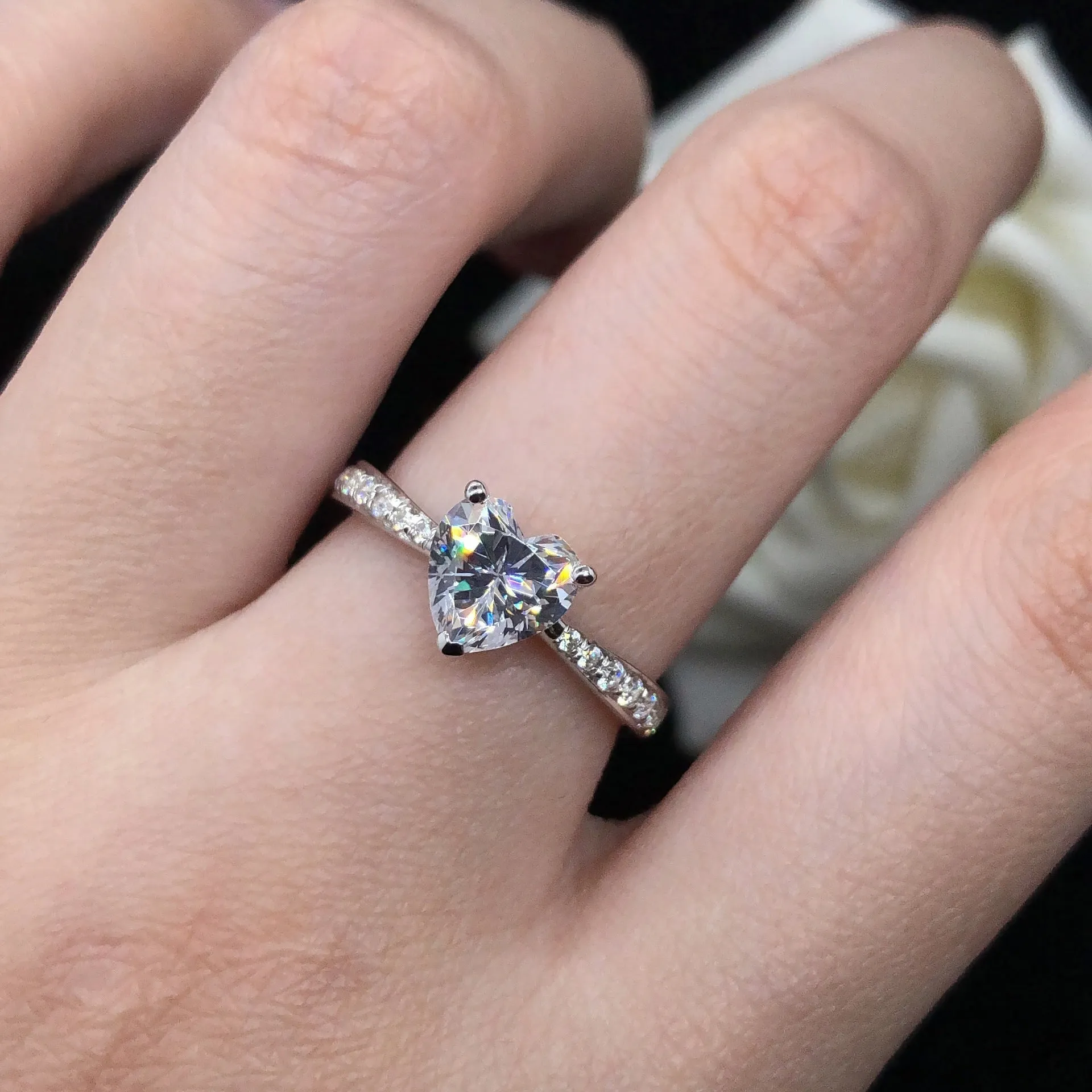 Lab Grown Half Eternity 1 Carat Diamond Ring