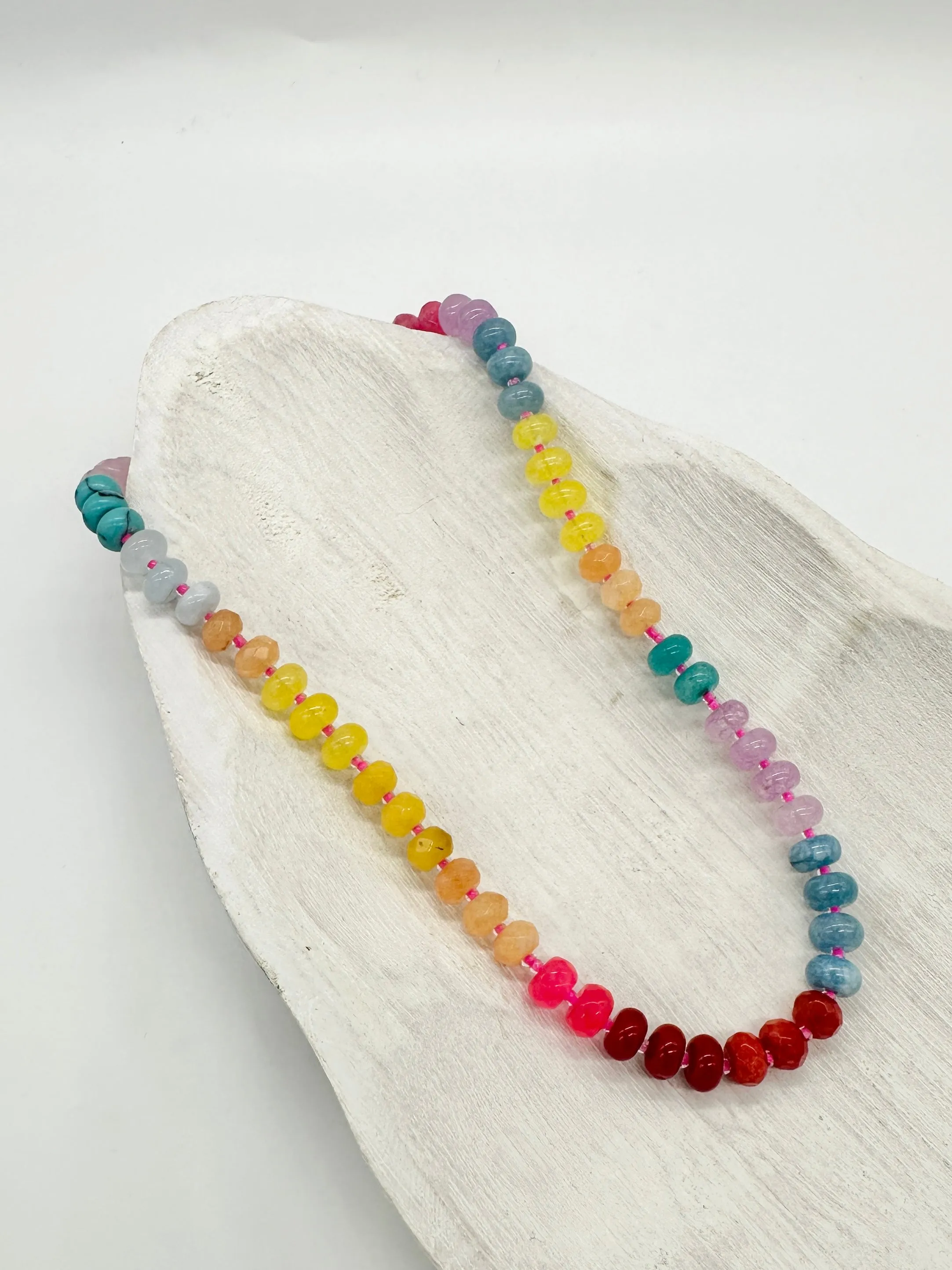 Laci Multi Beaded Stone Necklace