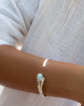 Larimar Adjustable Bracelet ~ Sterling Silver 925 ~ MB058