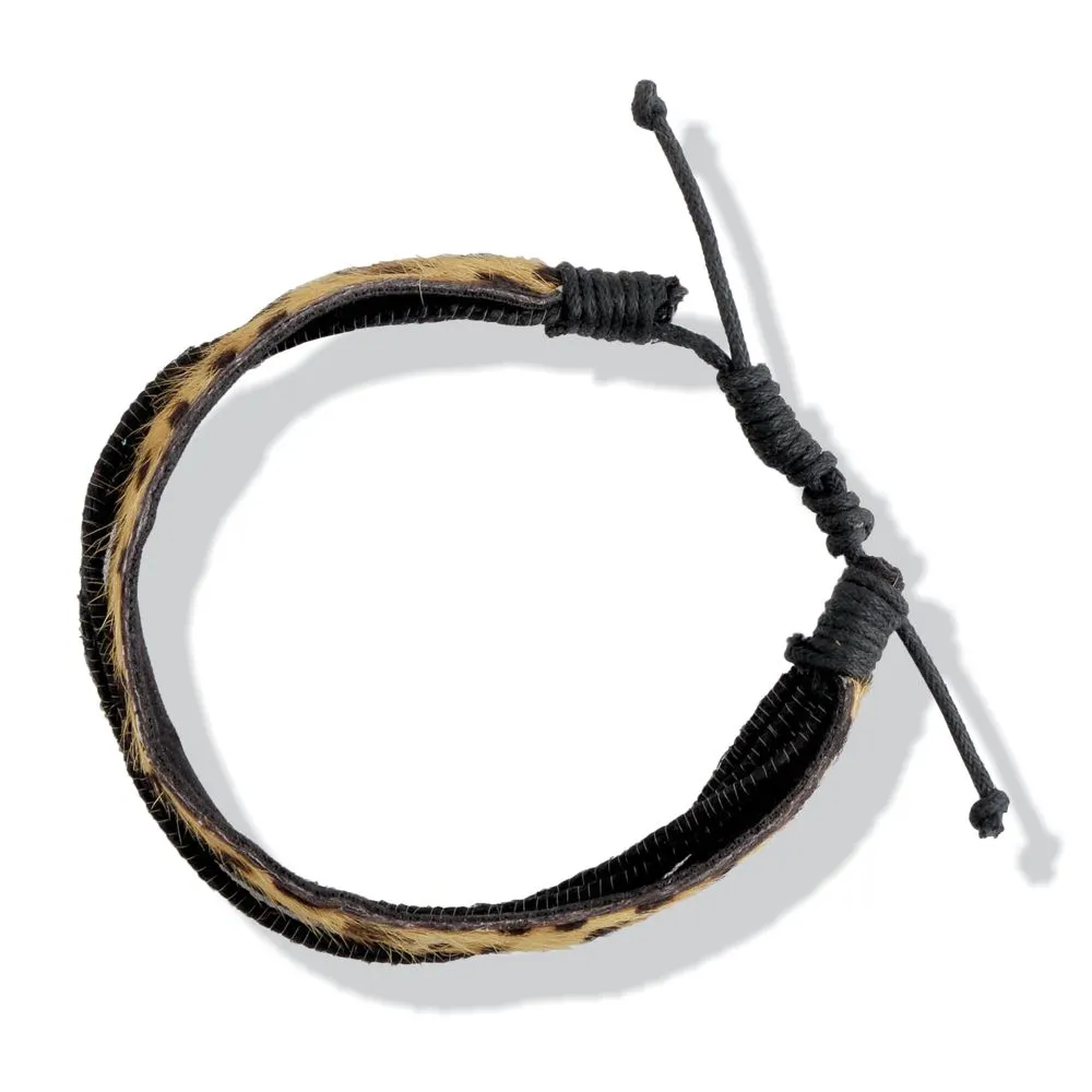 Leather Leopard Stack Bracelet
