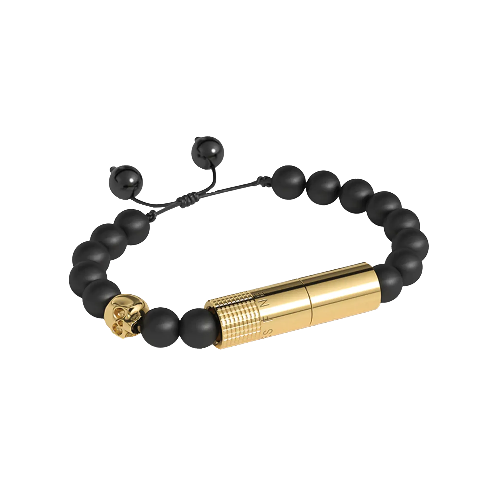 Les Fines Lames Punch Bracelet Oscuro Gold Skull I