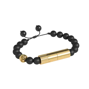 Les Fines Lames Punch Bracelet Oscuro Gold Skull I