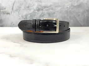 Lizard Belt: Polished Black