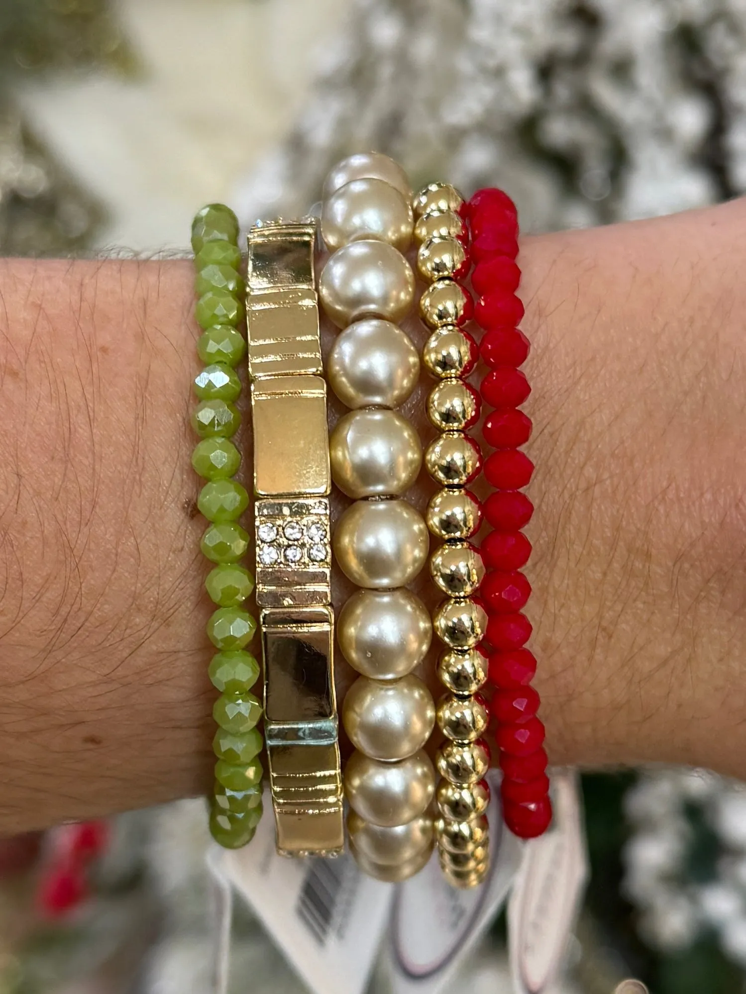 Lizard Grey Pearl 8mm Bracelet