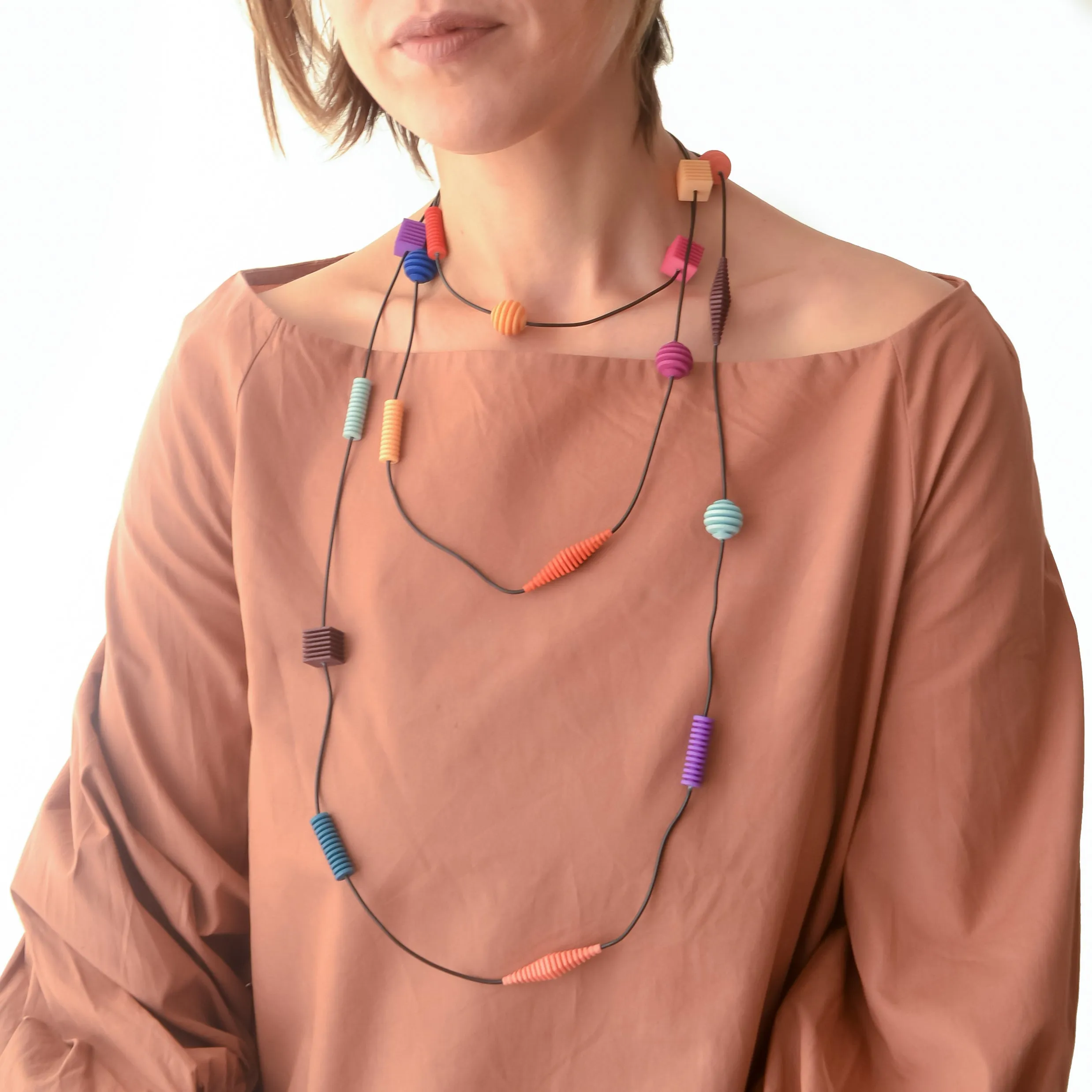 Long Beaded Necklace - Optical