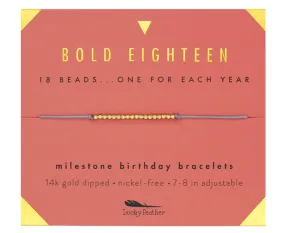 Lucky Feather Birthday Milestone Bracelet - Bold Eighteen