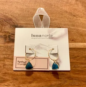 Luna Norte Apatite Hoop Earrings