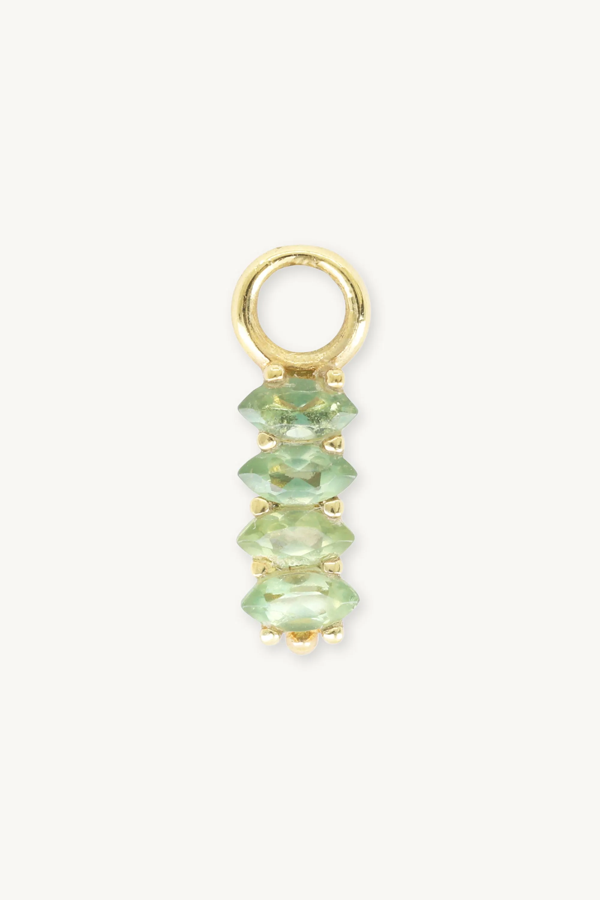 Lynx Apatite Marquise Gold Charm