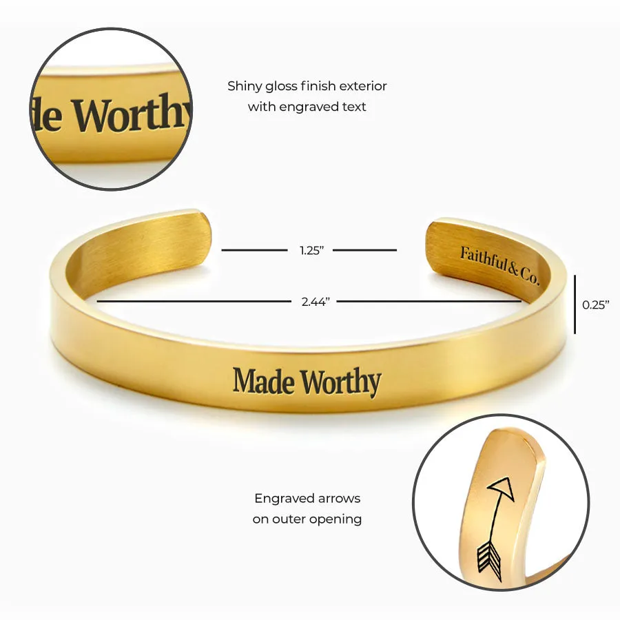 Made Worthy Personalizable Cuff Bracelet