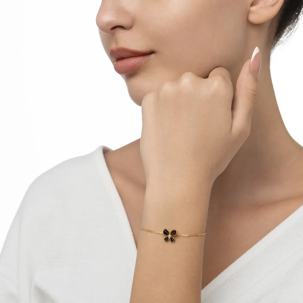 Marquise Butterfly Yellow Gold Small Bracelet