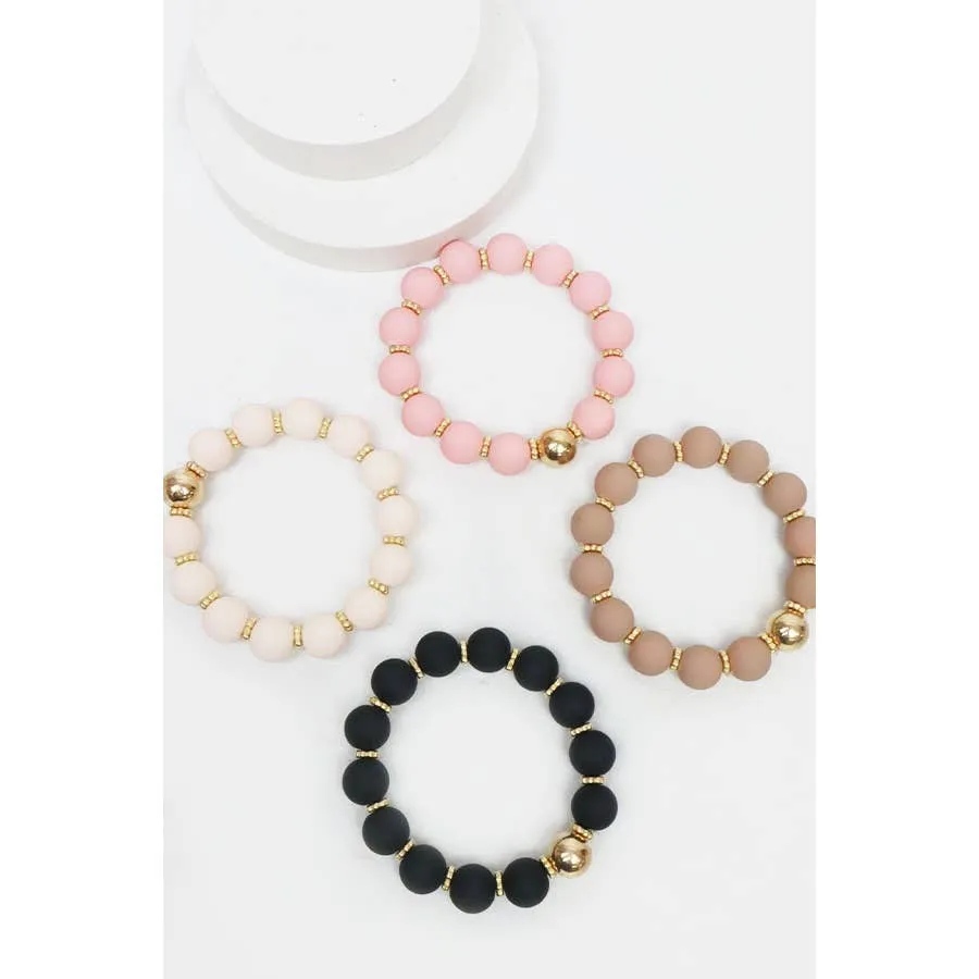 Matte Color Beaded Bracelet