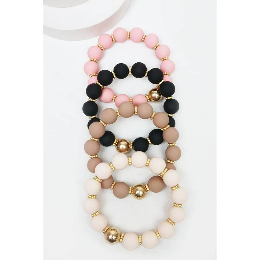 Matte Color Beaded Bracelet