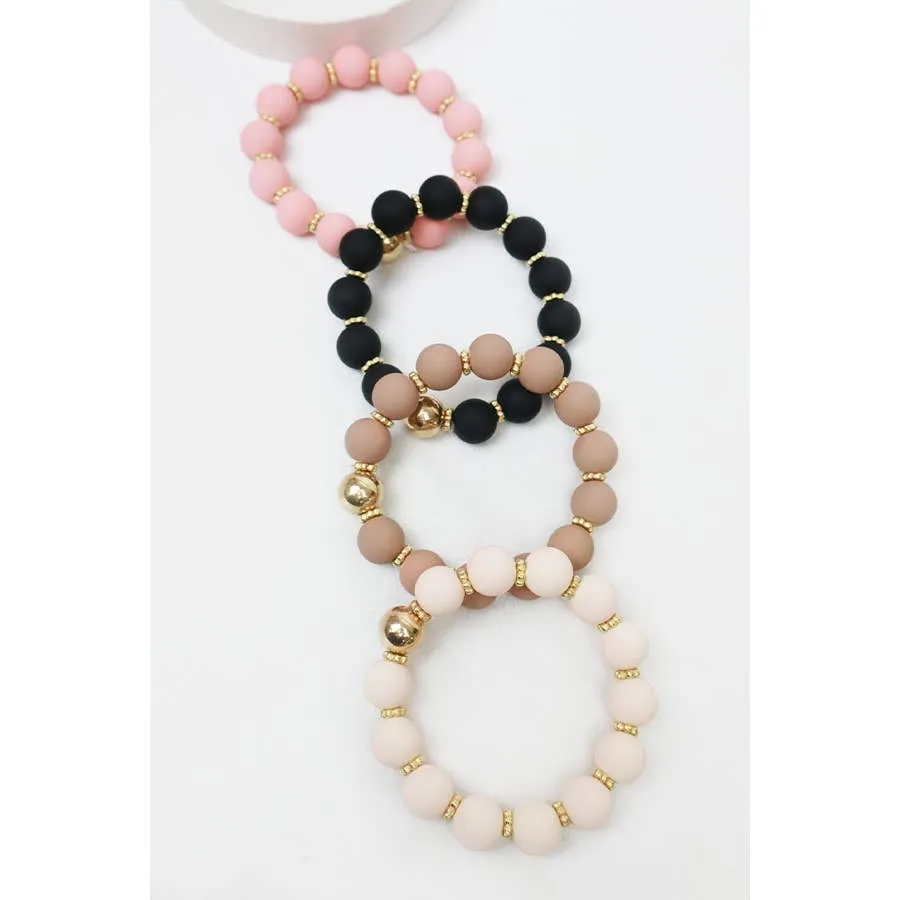 Matte Color Beaded Bracelet