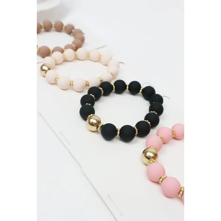 Matte Color Beaded Bracelet