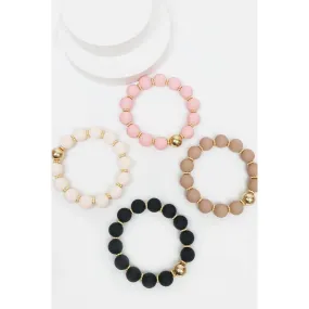 Matte Color Beaded Bracelet