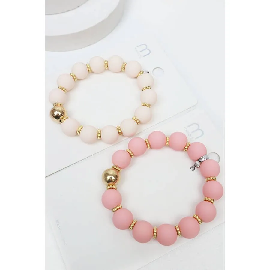 Matte Color Beaded Bracelet