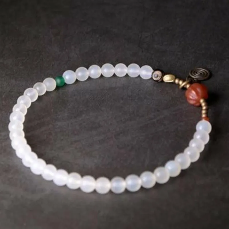 Matte Polished Onyx & Agate Beaded Bracelet - 2 Colors