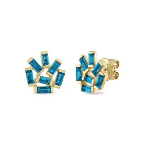 Medium Jubilation Studs: London Blue Topaz