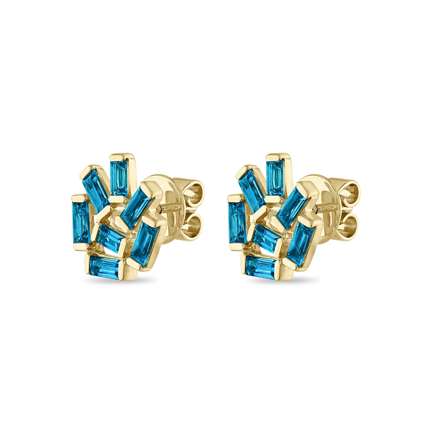 Medium Jubilation Studs: London Blue Topaz