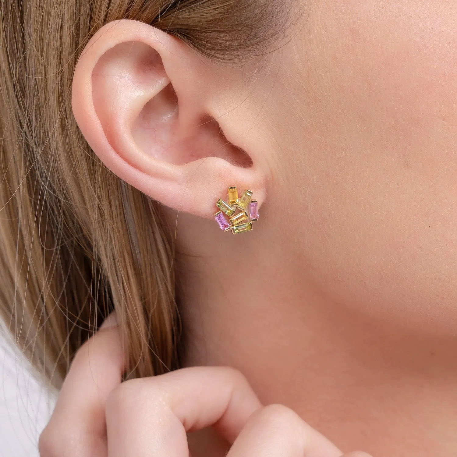 Medium Jubilation Studs: London Blue Topaz