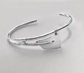 Medium Rowing Oar Cuff Bracelet by Rubini Jewelers