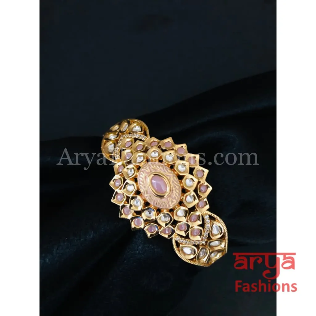Meera Meenakari Bracelet/ Pacchi Kundan Rajwadi Openable Bracelet
