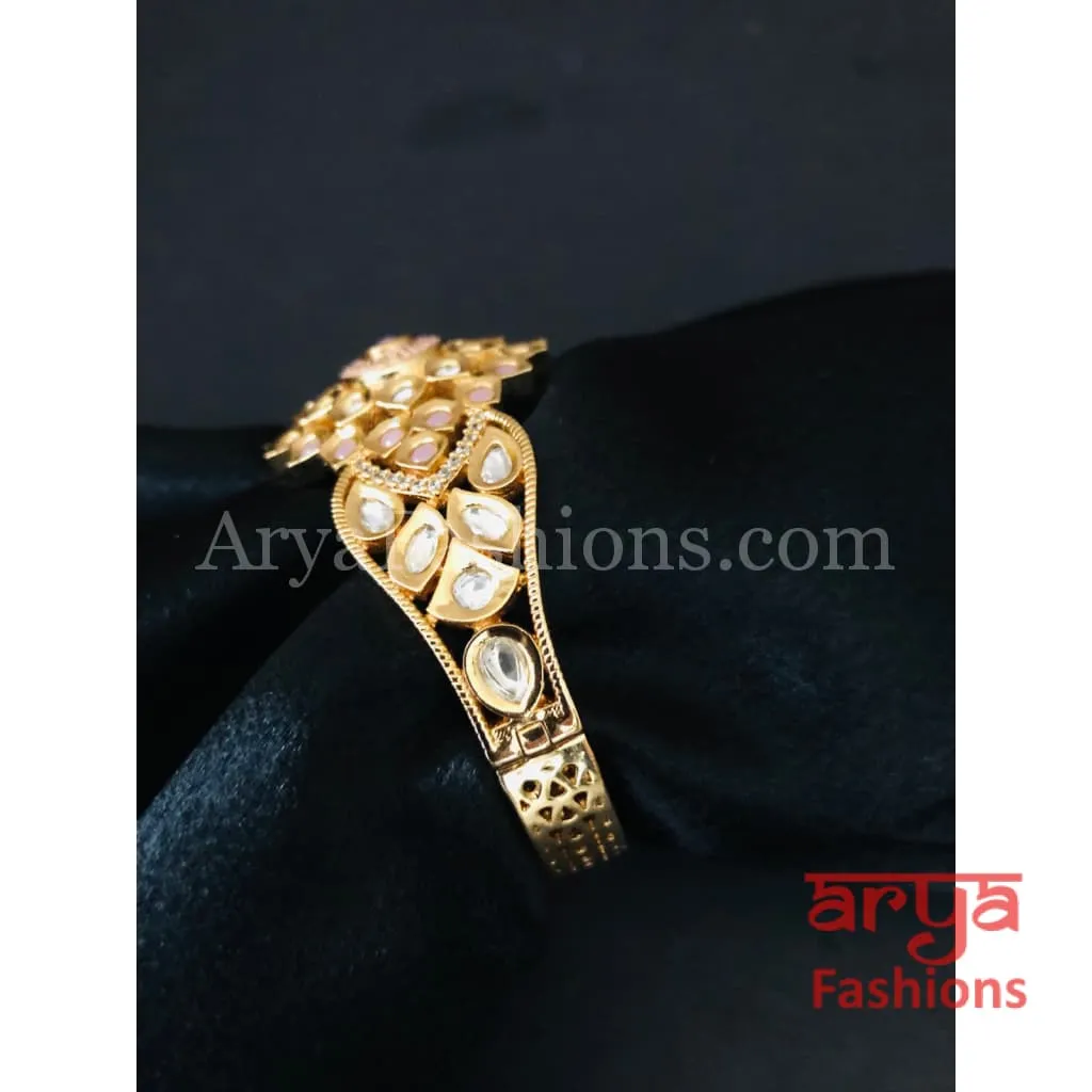 Meera Meenakari Bracelet/ Pacchi Kundan Rajwadi Openable Bracelet