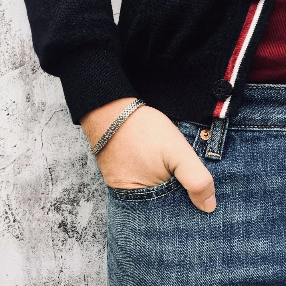 Mens Foxtail Chain Bracelet