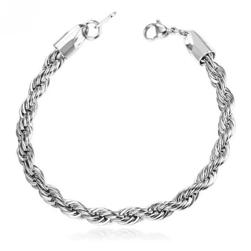 Men's Retro Titanium Steel Twist Bracelet