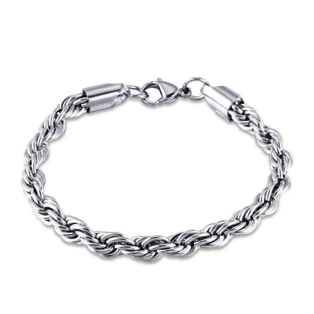 Men's Retro Titanium Steel Twist Bracelet