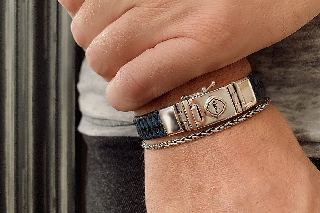 Men's Silver Mini Cross Bracelet
