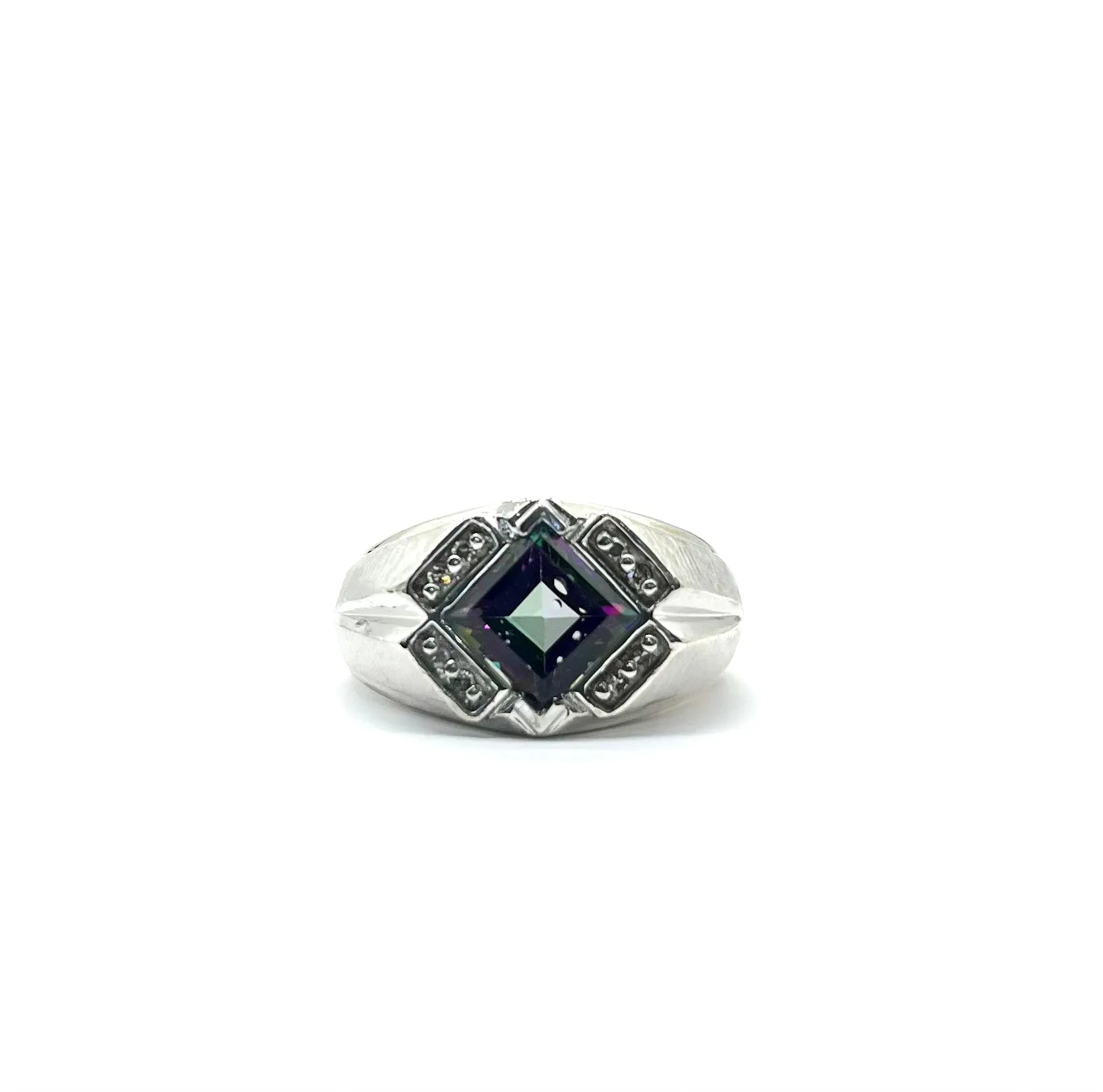 Men’s Sterling Mystic Topaz Ring
