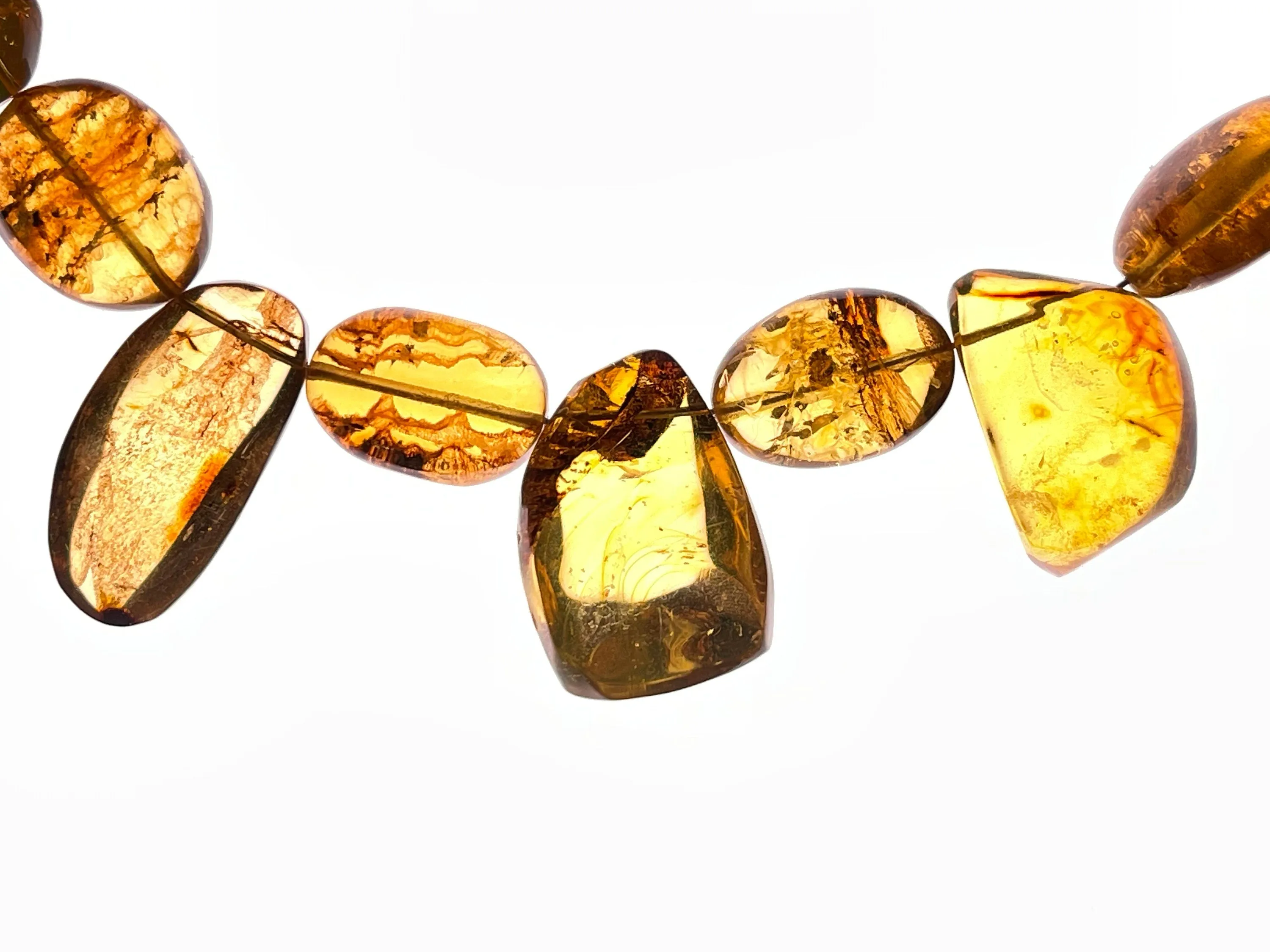 Mexican AMBER Crystal Necklace - Beaded Necklace, Handmade Jewelry, Healing Crystals and Stones, 48571