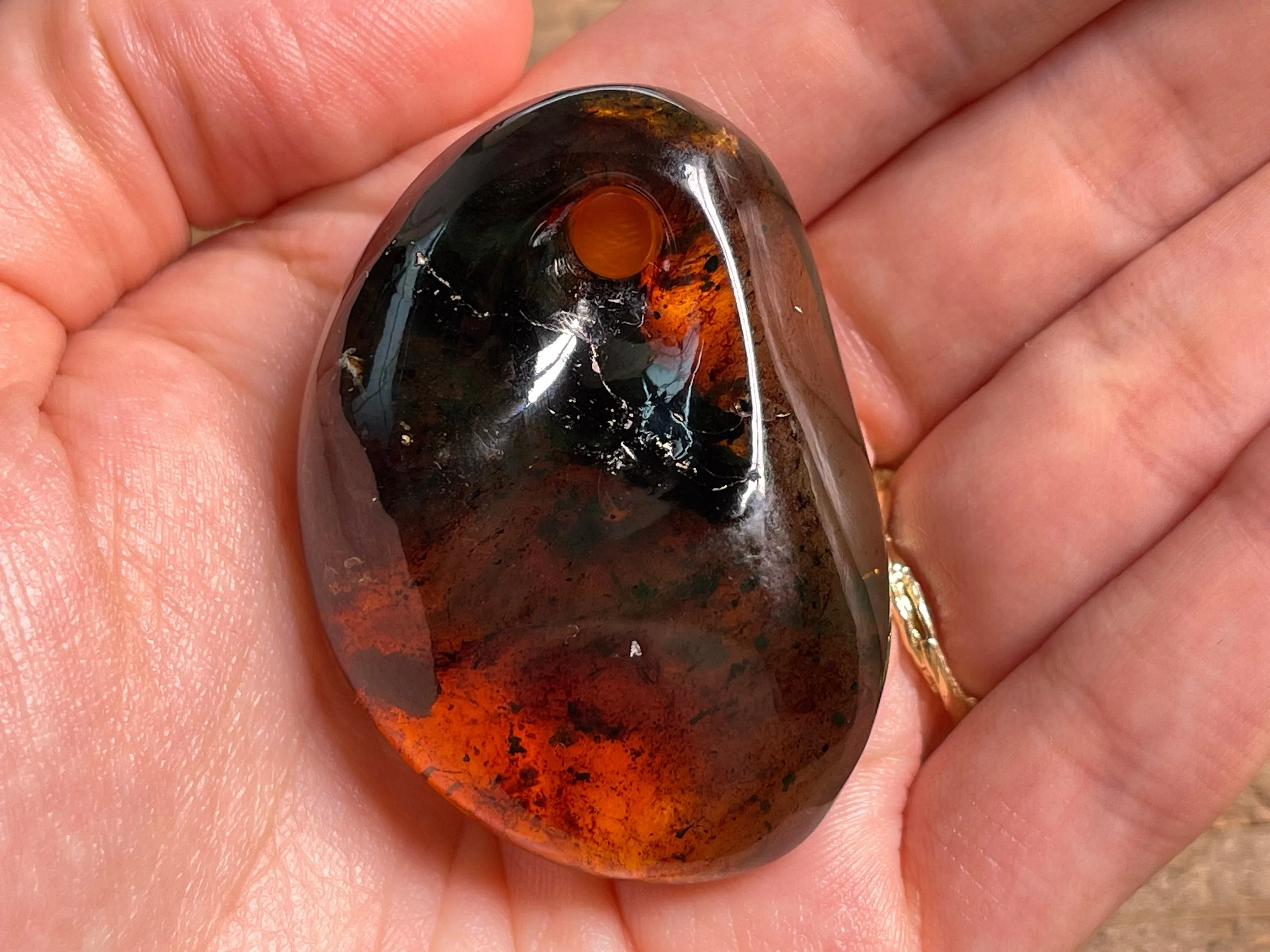 Mexican AMBER Crystal Pendant - Pendant Necklace, Handmade Jewelry, Healing Crystals and Stones, 48511