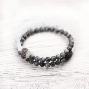 Midnight Moonstone & Labradorite Bracelet