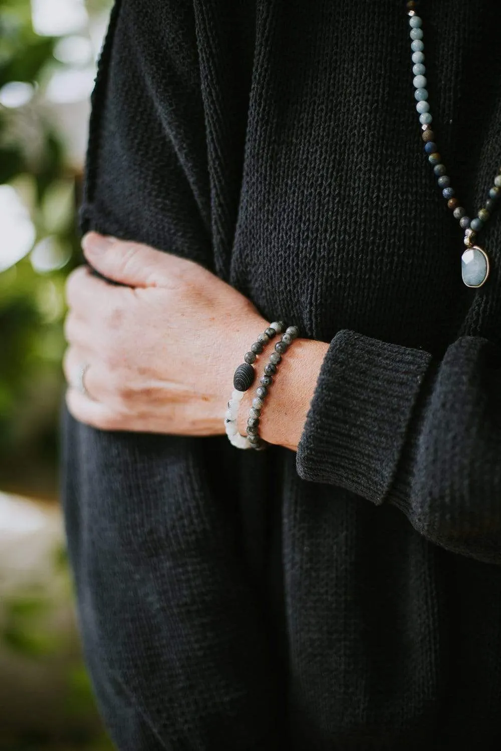 Midnight Moonstone & Labradorite Bracelet