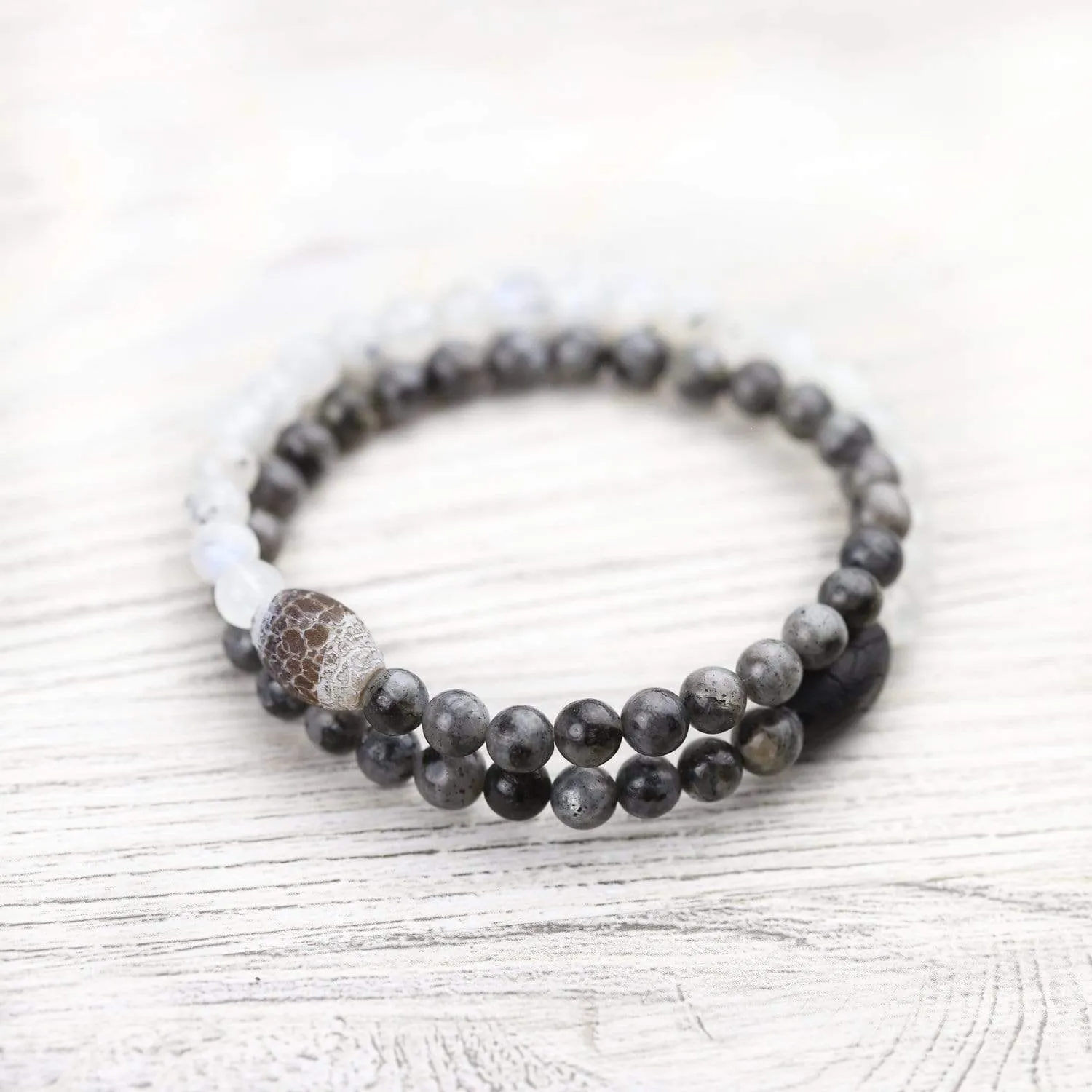 Midnight Moonstone & Labradorite Bracelet