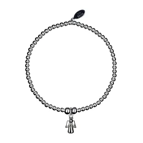 Mini Angel Sterling Silver Stacking Bracelet